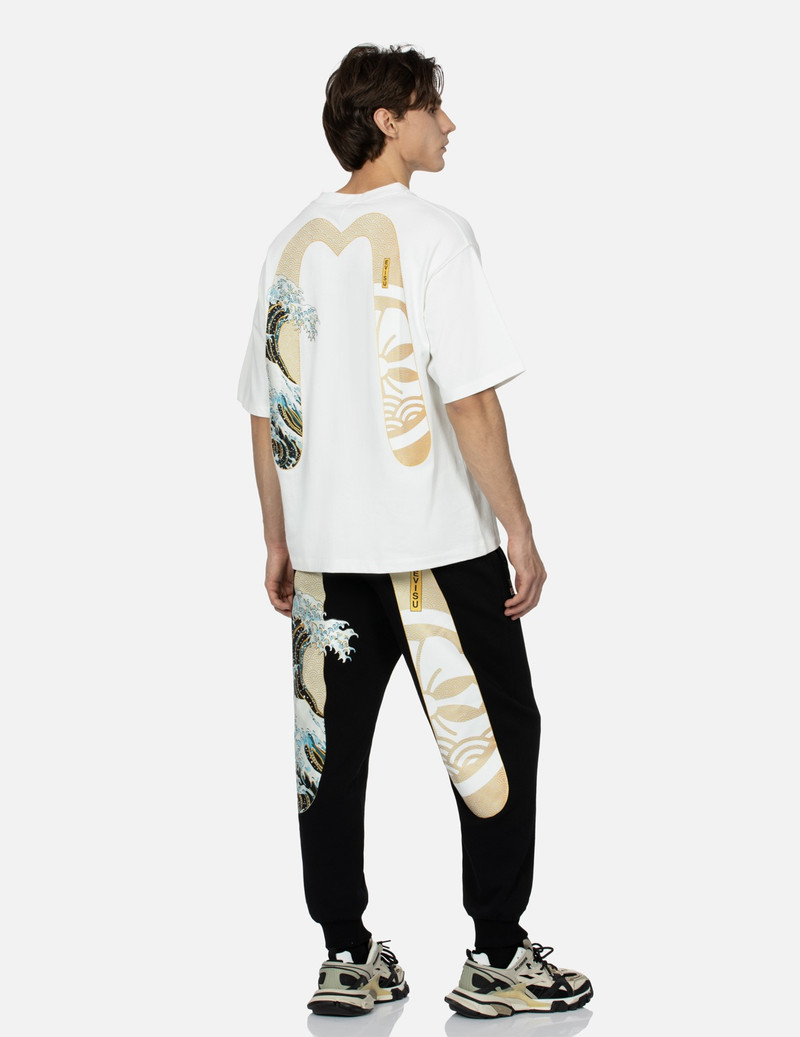 KAMON AND THE GREAT WAVE DAICOCK PRINT RELAX FIT SWEATPANTS 3