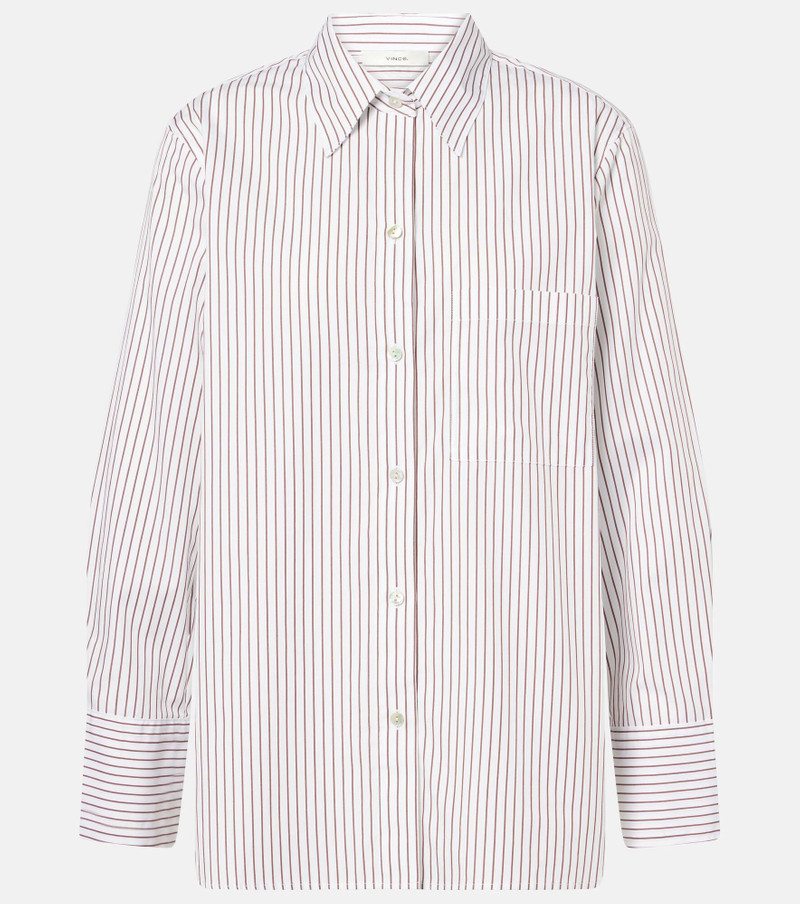 Striped cotton poplin shirt - 1