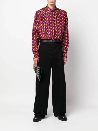 VERSACE La Greca silk shirt outlook