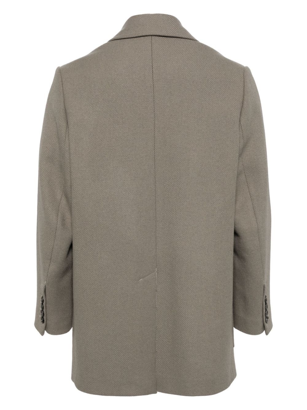 single-breasted virgin-wool blend blazer - 4