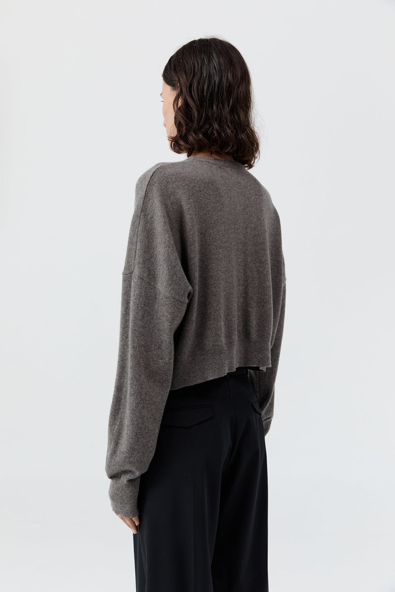Cashmere Relaxed Cropped Cardigan - Doe 4