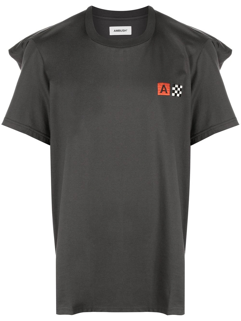 folded-edge crew-neck T-shirt 1