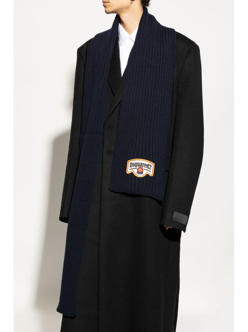DSQUARED2 logo-patch scarf outlook