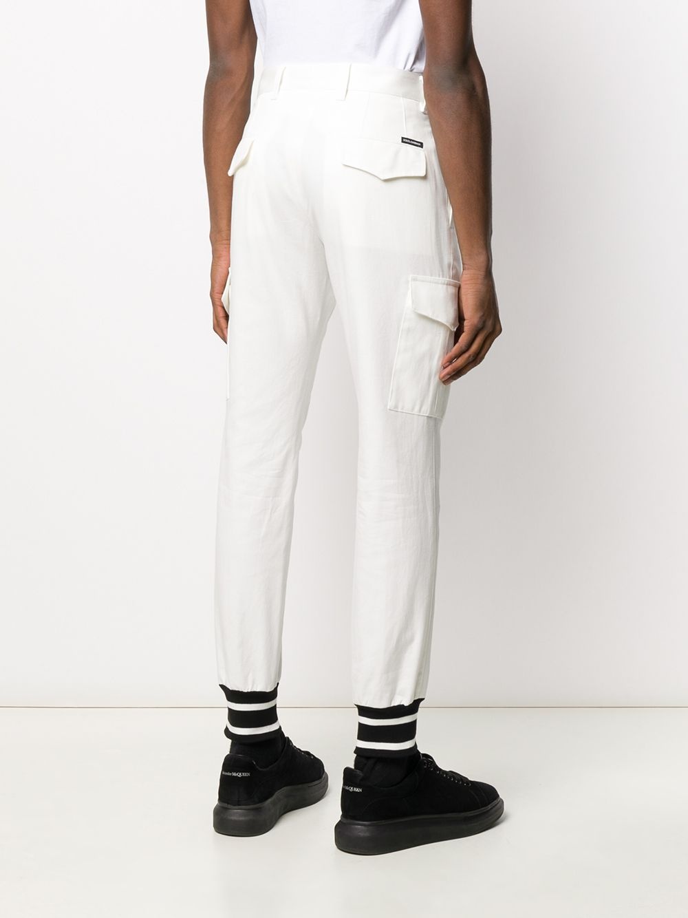 contrast cuff cargo trousers - 4