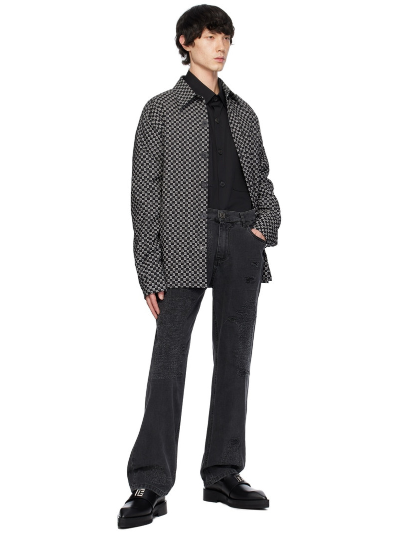 Balmain Black Padded Shirt outlook