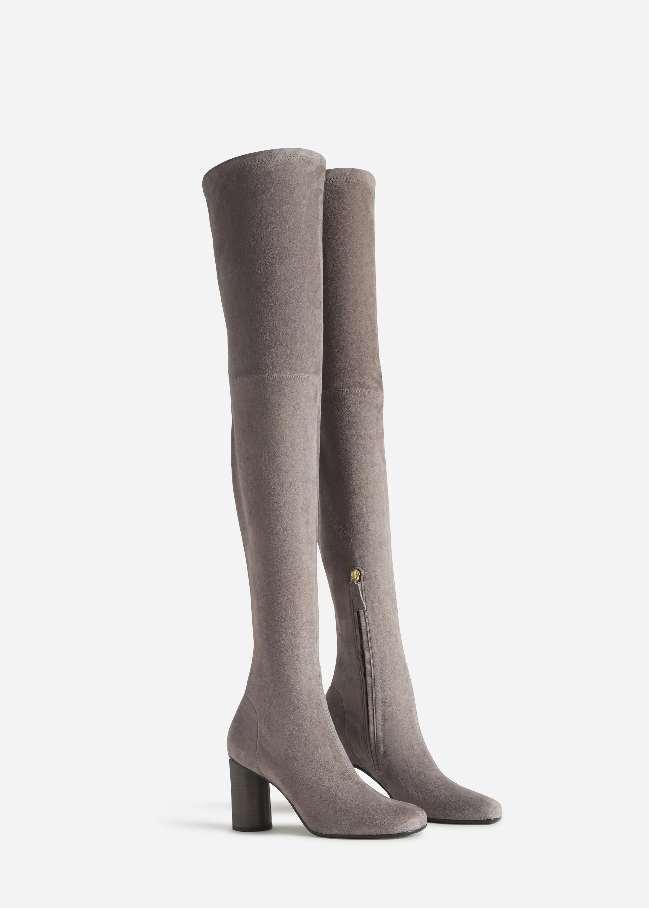 Over-the-Knee Heeled Boot in Suede - 1