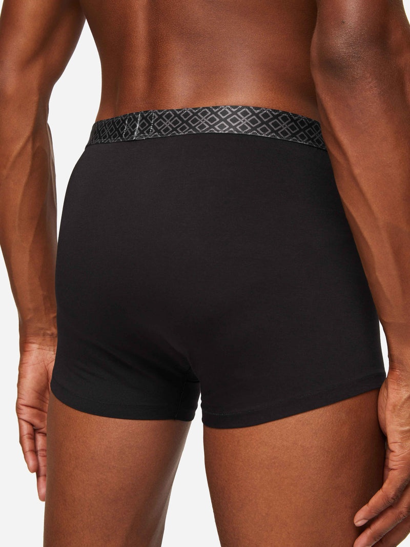 Men's Boxer Briefs Band 57 Pima Cotton Stretch Black - 5