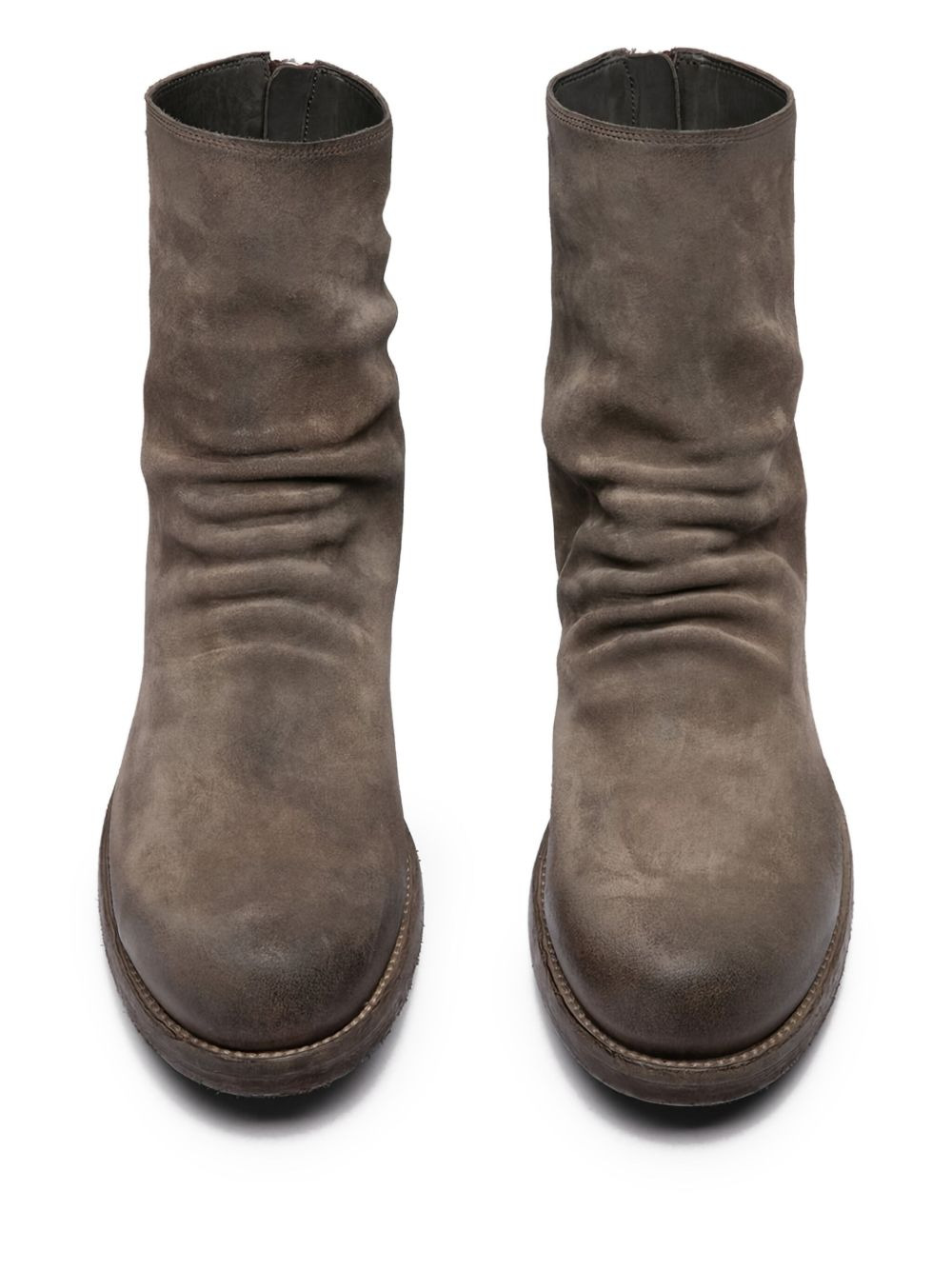 calf leather zip boots - 5