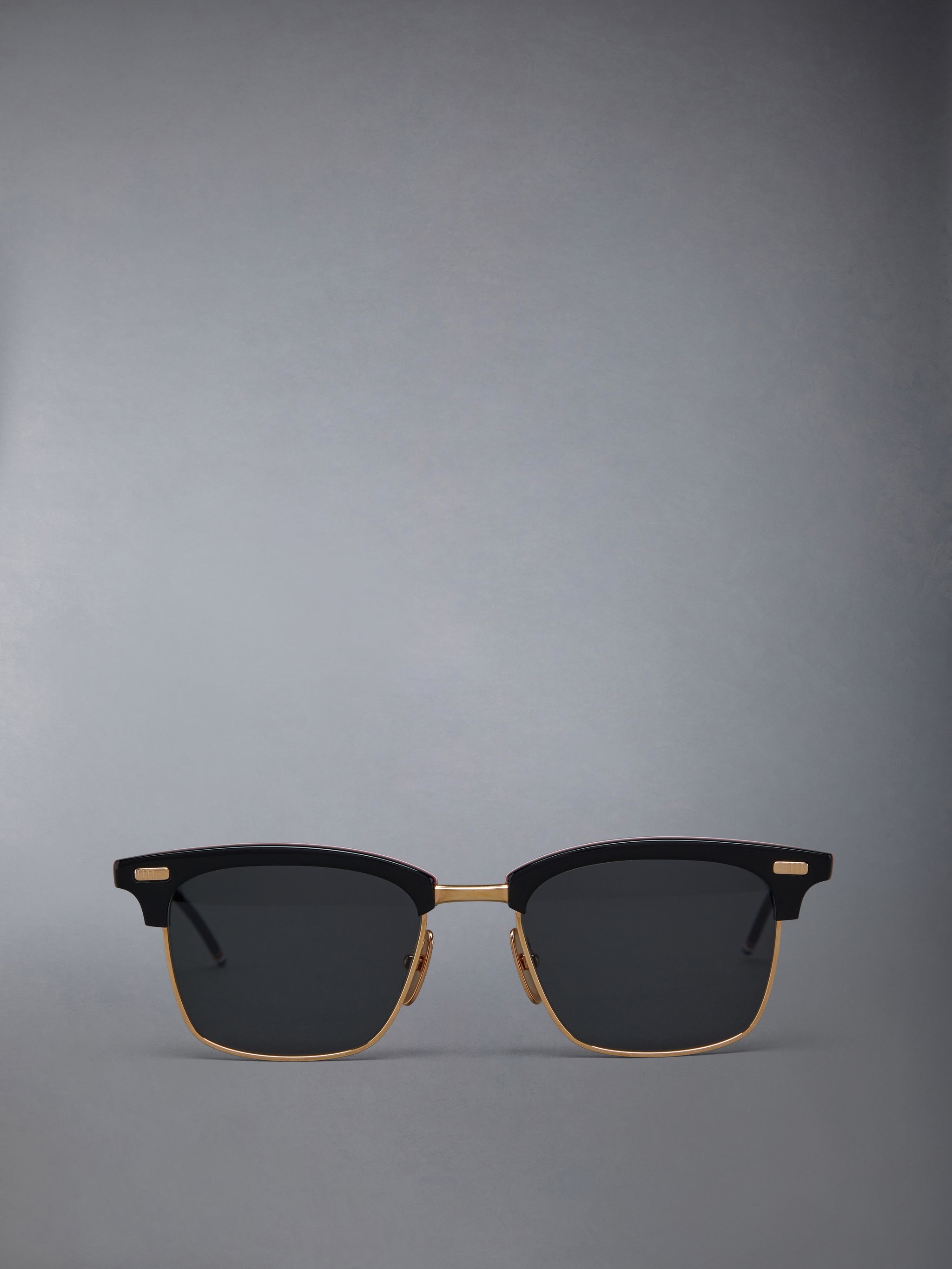 RECTANGULAR SUNGLASSES IN ACETATE AND TITANIUM - 1