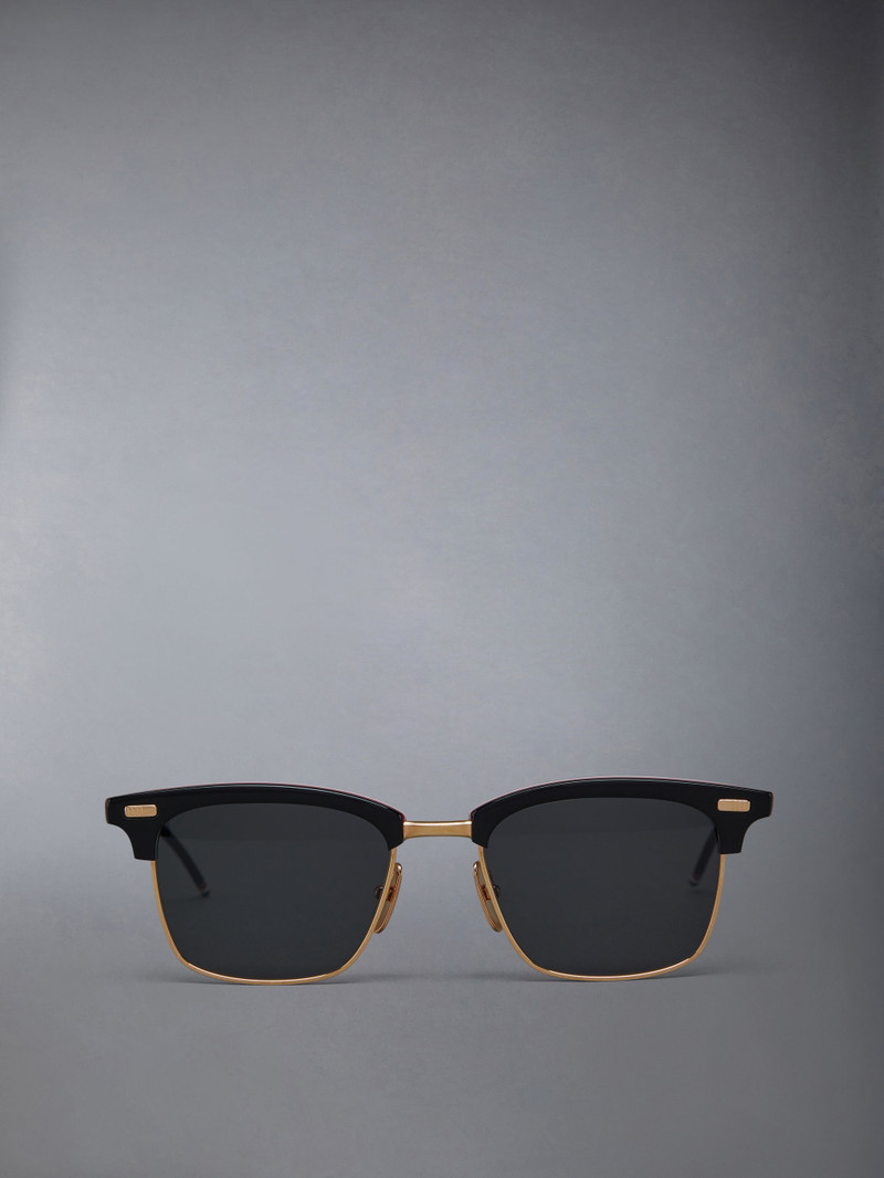 RECTANGULAR SUNGLASSES IN ACETATE AND TITANIUM 1