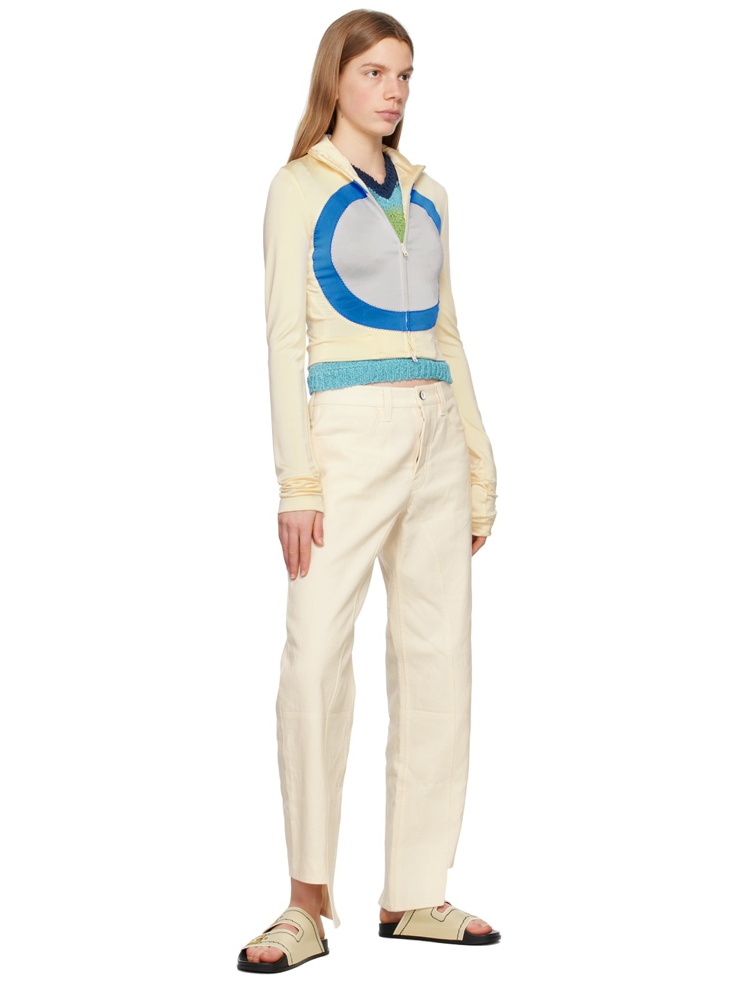 Blue Embroidered Vest - 4