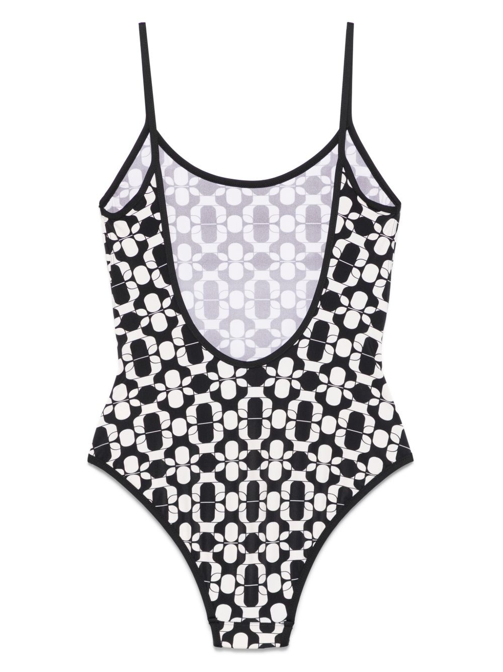 geometric-print swimsuit - 2