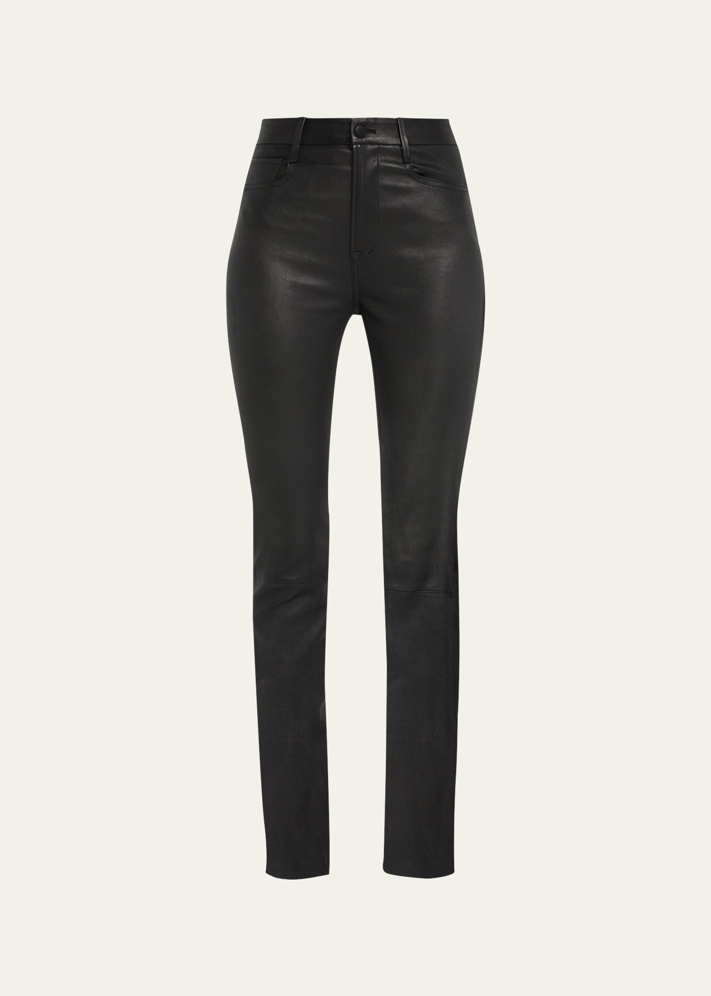 Vince Bootcut Stretch Leather Pants Reversible