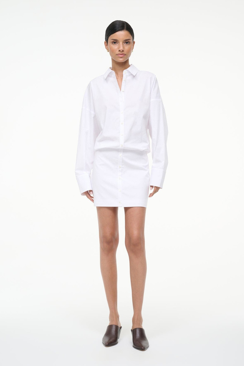 STAUD CYNTHIA DRESS WHITE 6