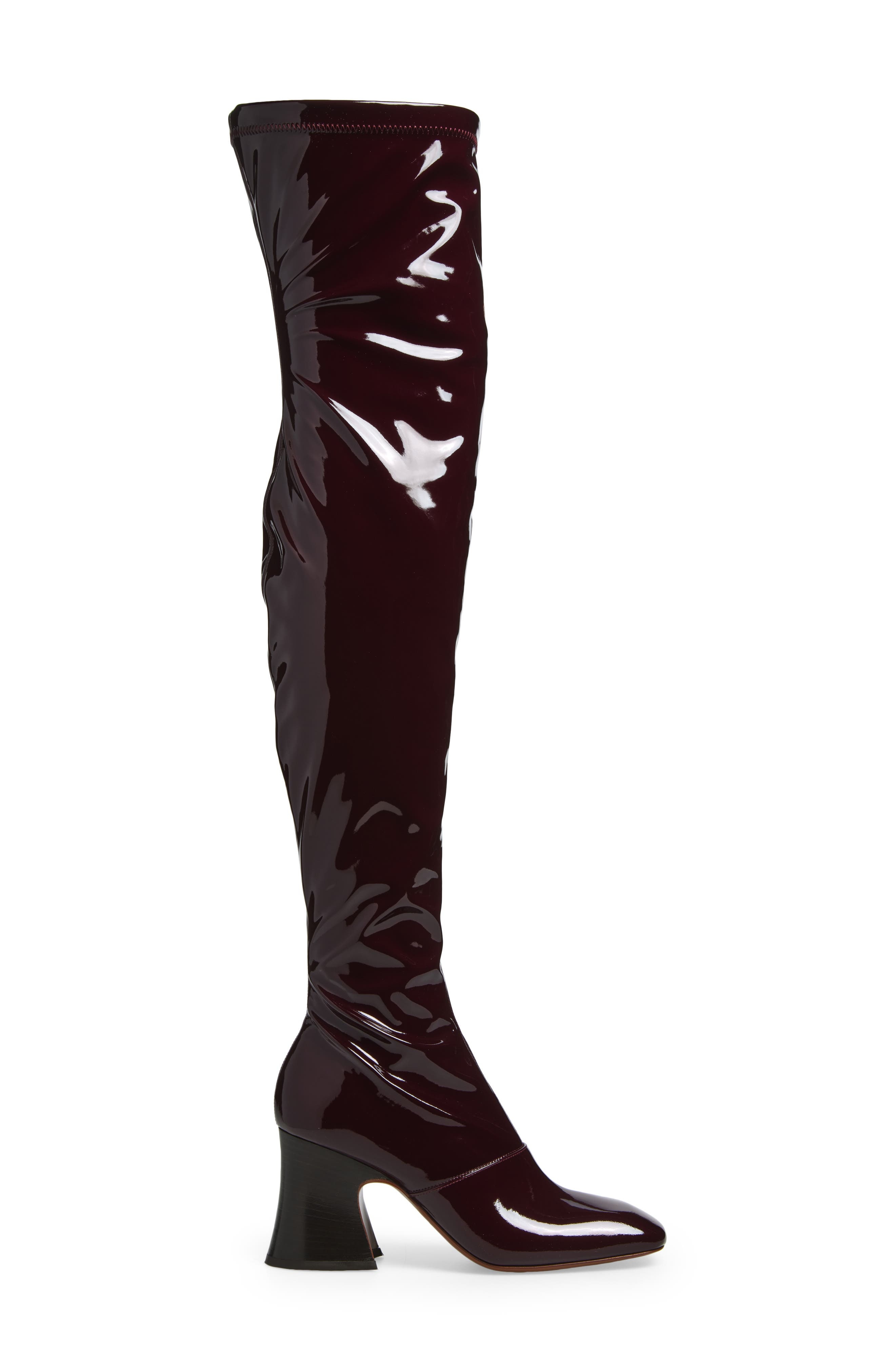 Chloé Janis Over the Knee Patent Boot in Obscure Red at Nordstrom - 3