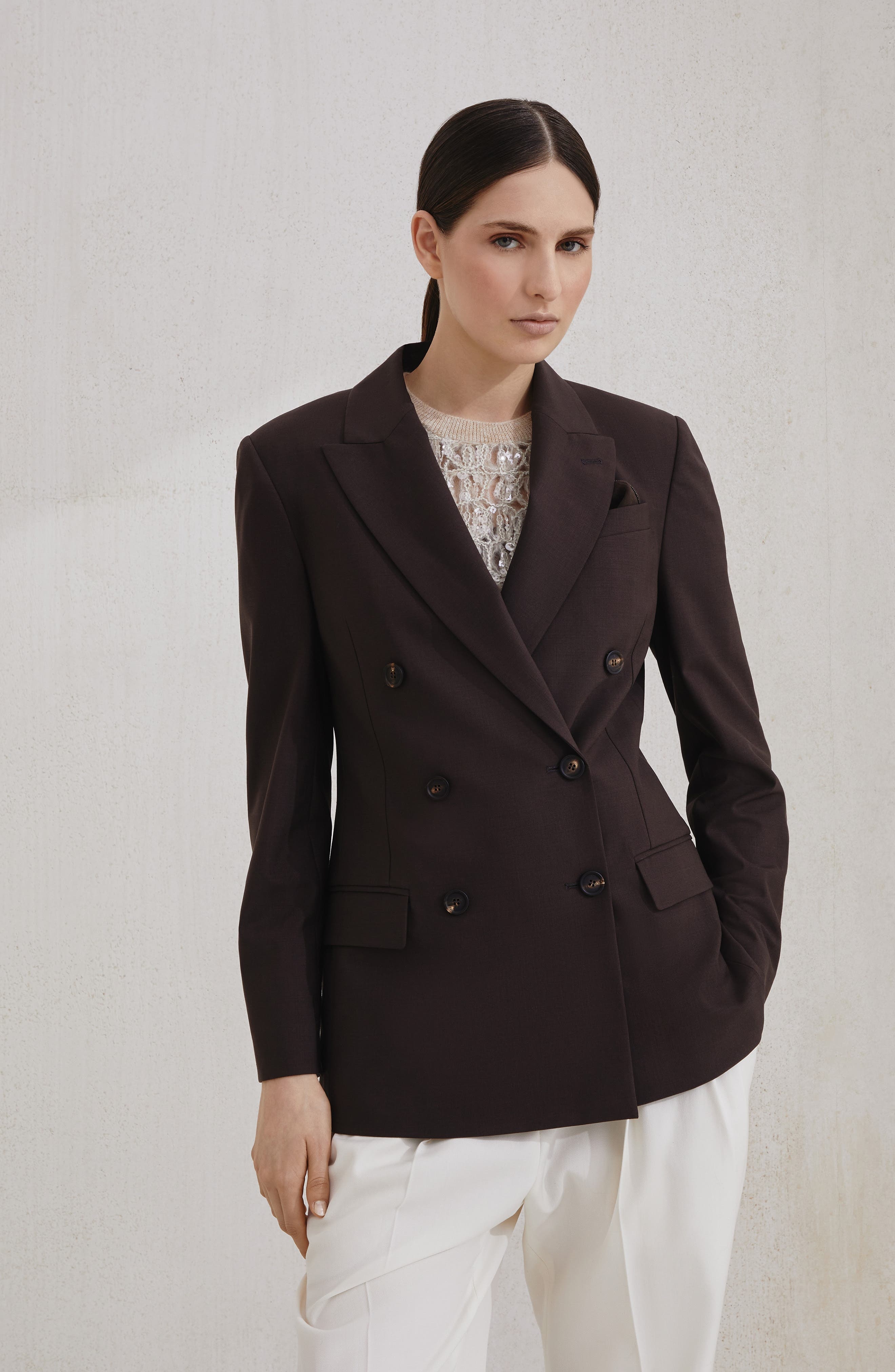 Brunello Cucinelli Blazer with monili in Cocoa at Nordstrom - 2