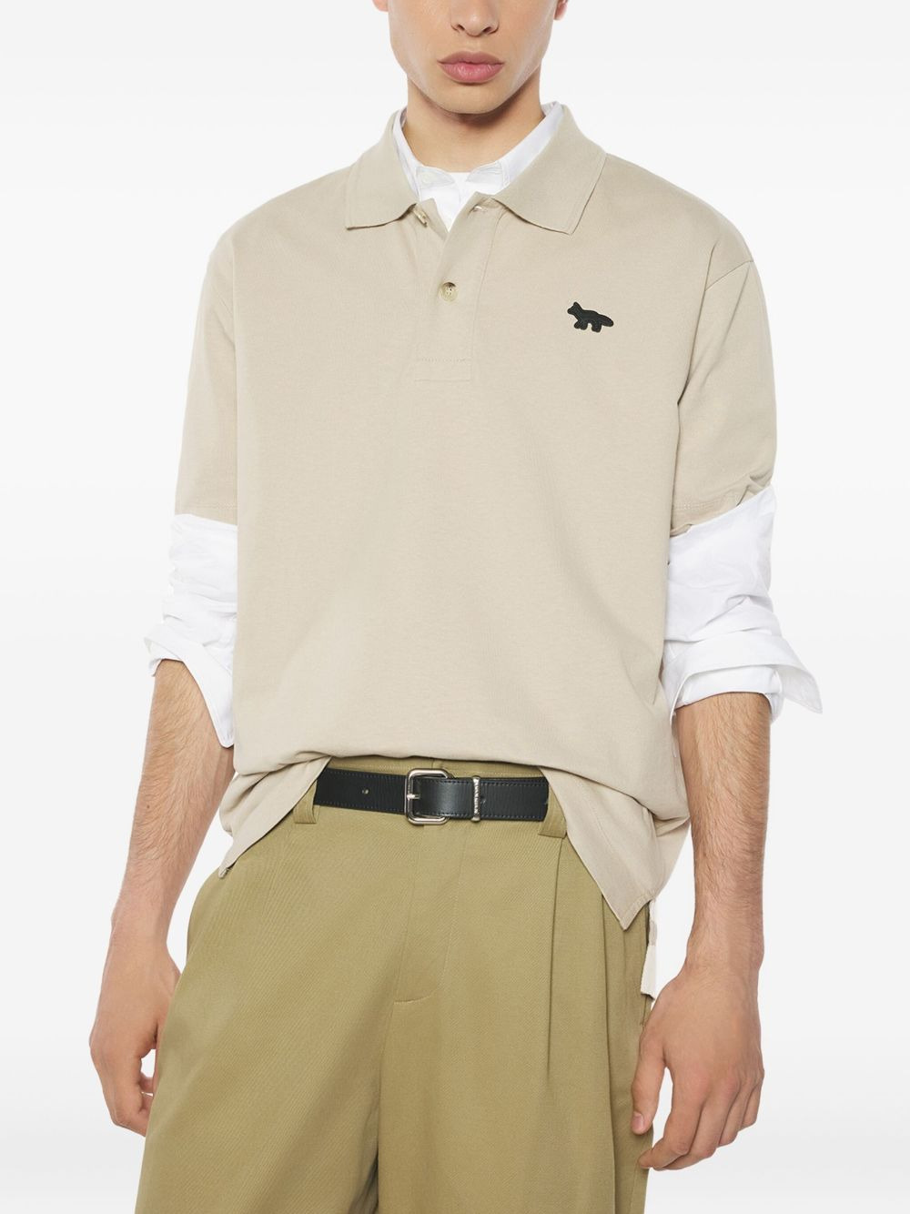 fox-embroidered polo shirt - 4