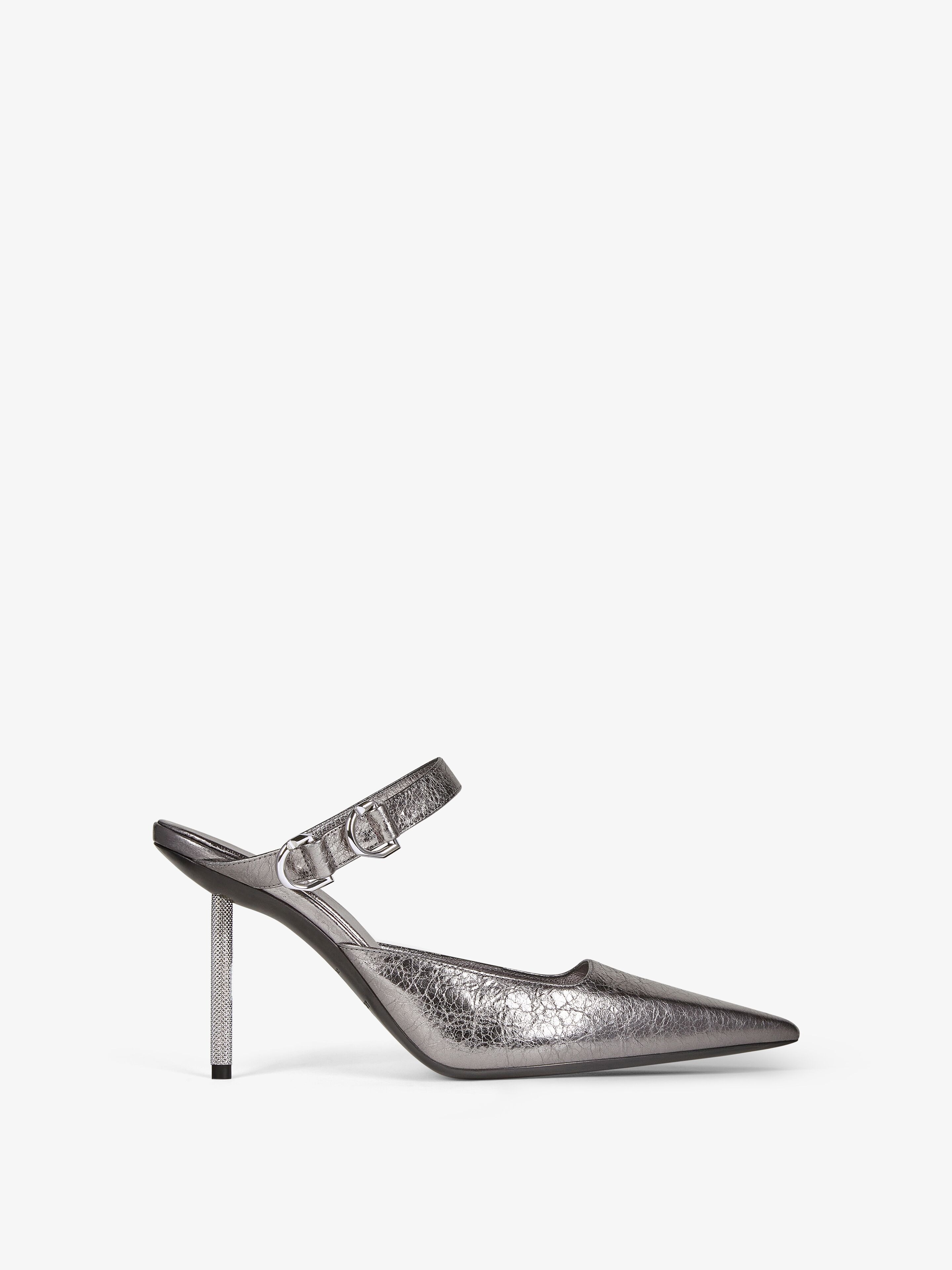 VOYOU SLINGBACKS IN LAMINATED LEATHER - 1