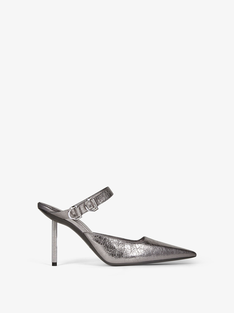 VOYOU SLINGBACKS IN LAMINATED LEATHER 1