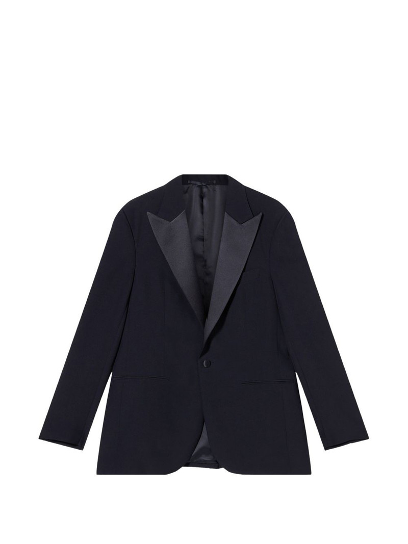 FORTELA single-breasted satin-trim suit outlook