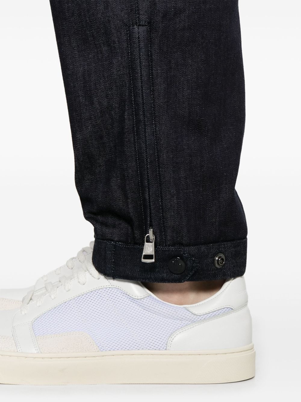 logo-patch tapered trousers - 5