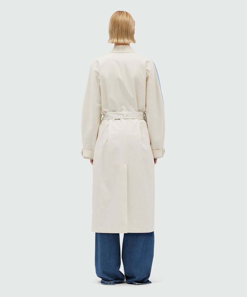 Gabardine trench coat with "Waves" motif 3
