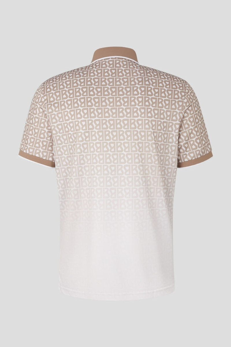 BOGNER Arno Functional polo shirt in Brown/White outlook