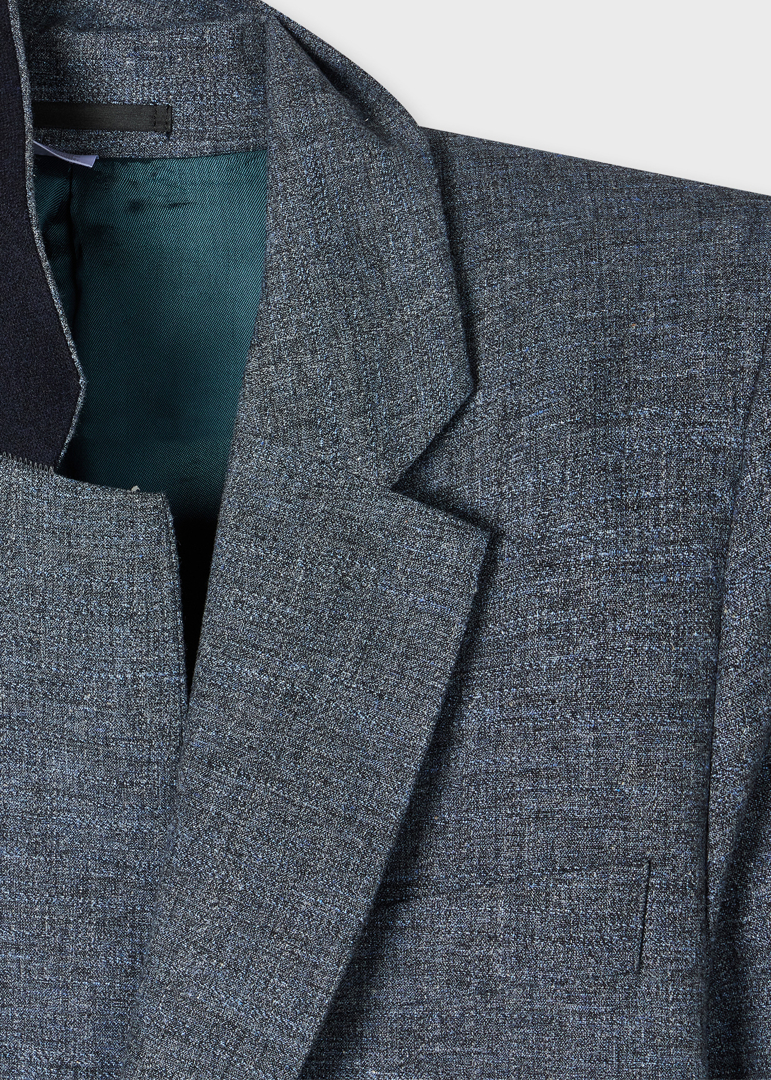 Slate Blue Cotton-Linen Melange Suit - 2