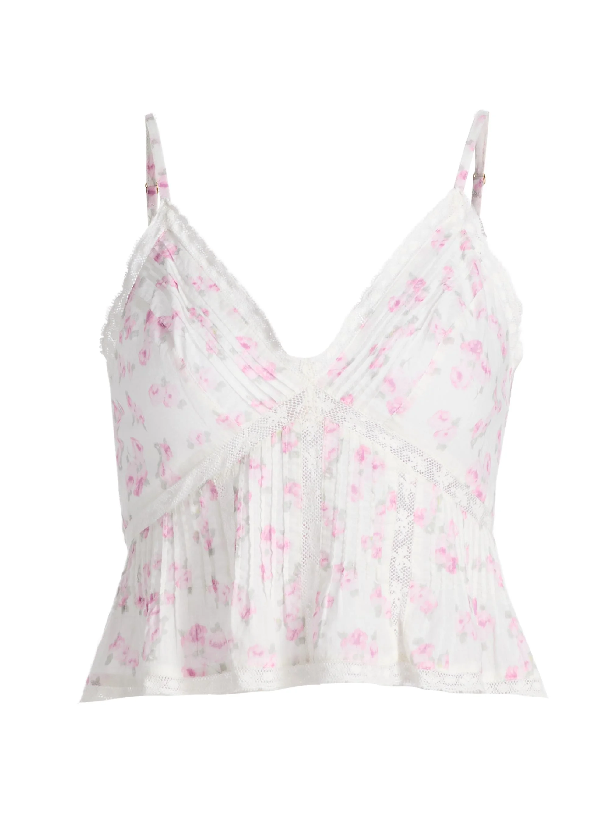 Women's Elsette Floral Cotton Camisole Top - Rustic Orchid - 1