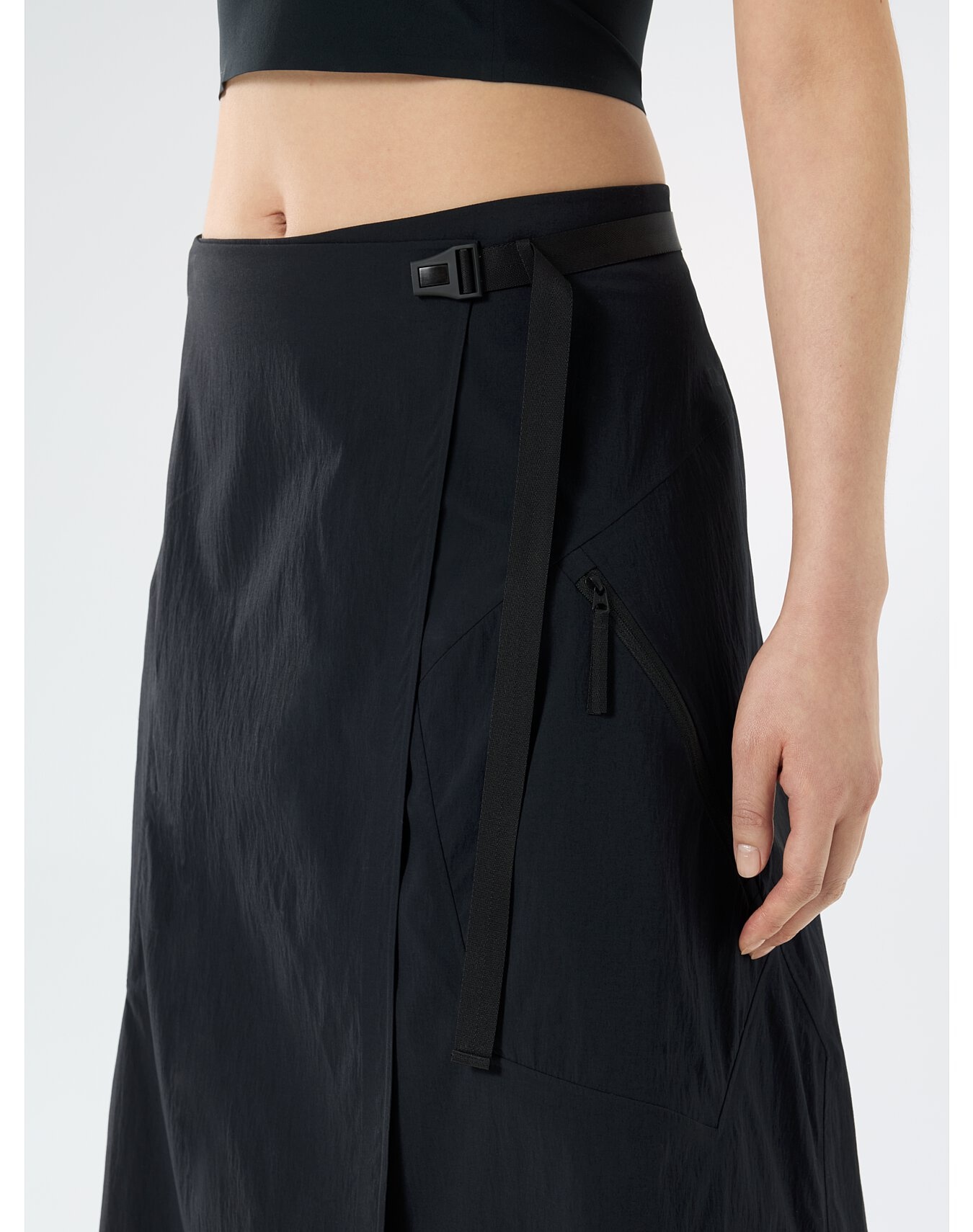 ☆2024ss☆VEILANCE LOTA SKIRT BLACK XS Lota Skirt in Black