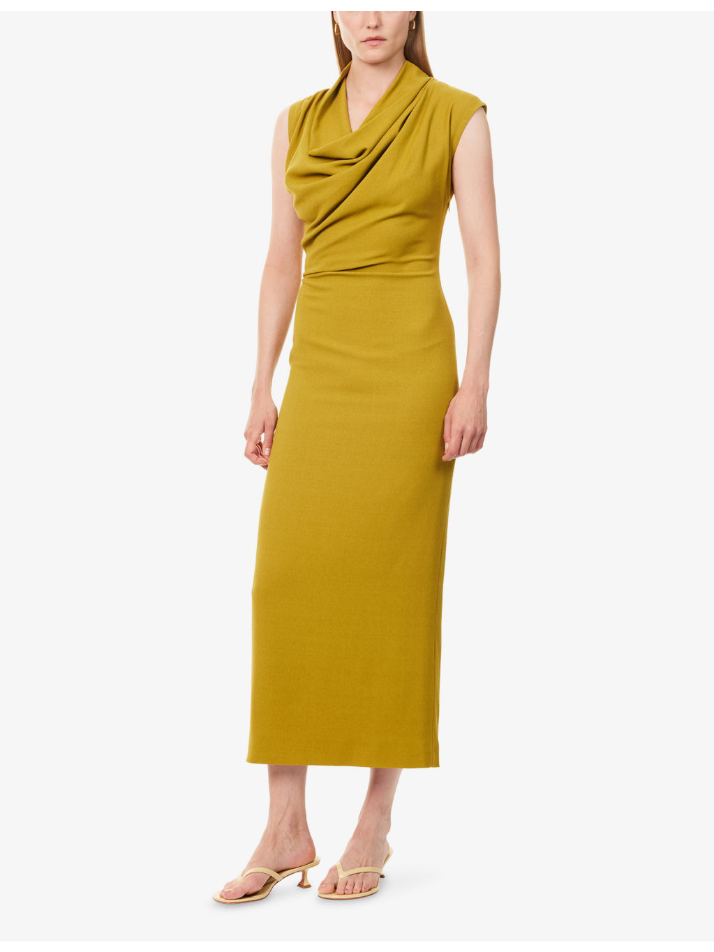 Babette Cowl-Neck Stretch-Wool Maxi Dress - 3