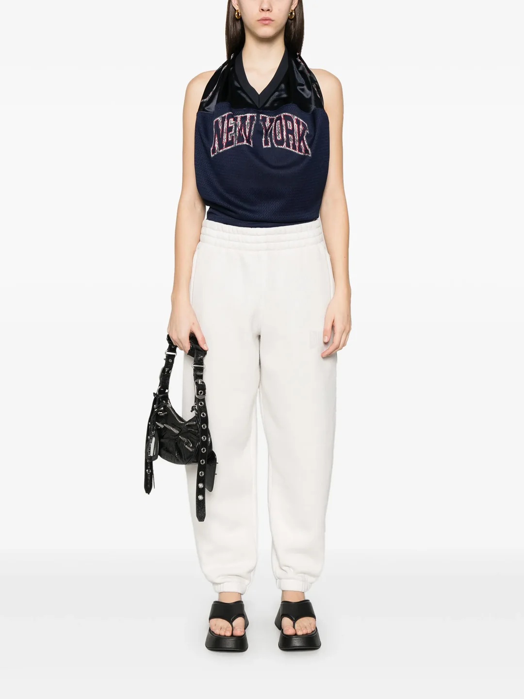 Alexander Wang Deconstructed Logo Jersey Top | REVERSIBLE