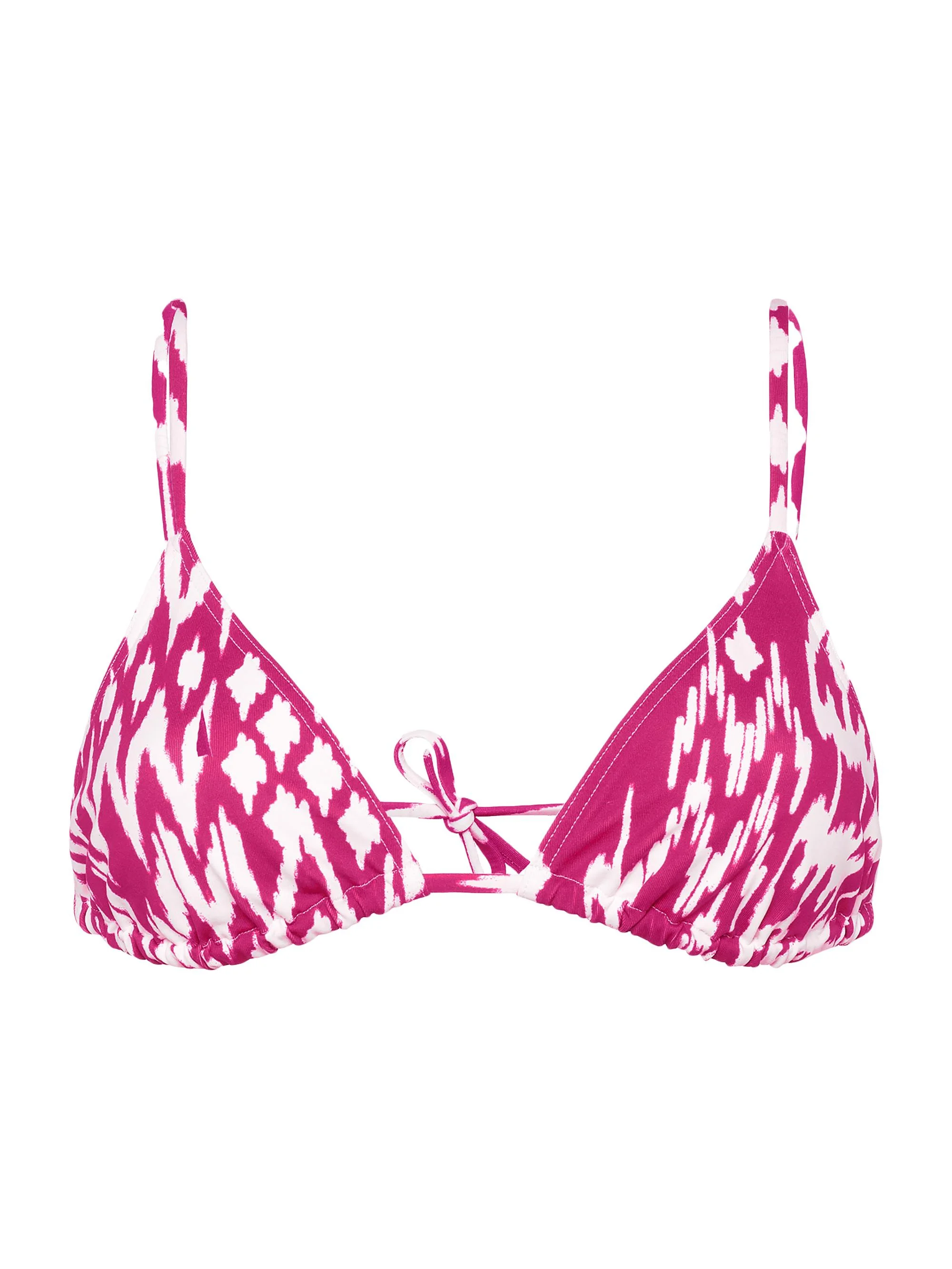 Women's Sun Ikat Triangle Bikini Top - Imprime Wind Sunset - 1