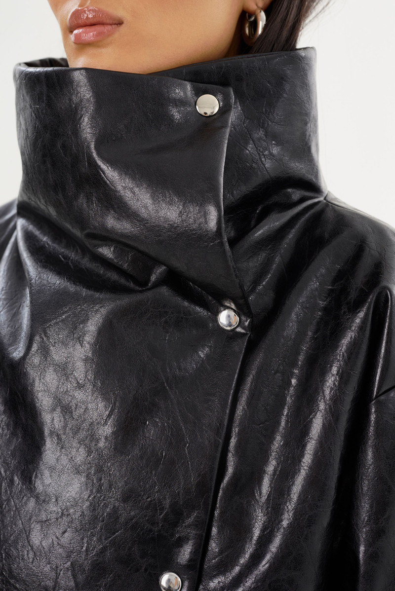 RONNIE | Faux Leather Puffer Jacket 6