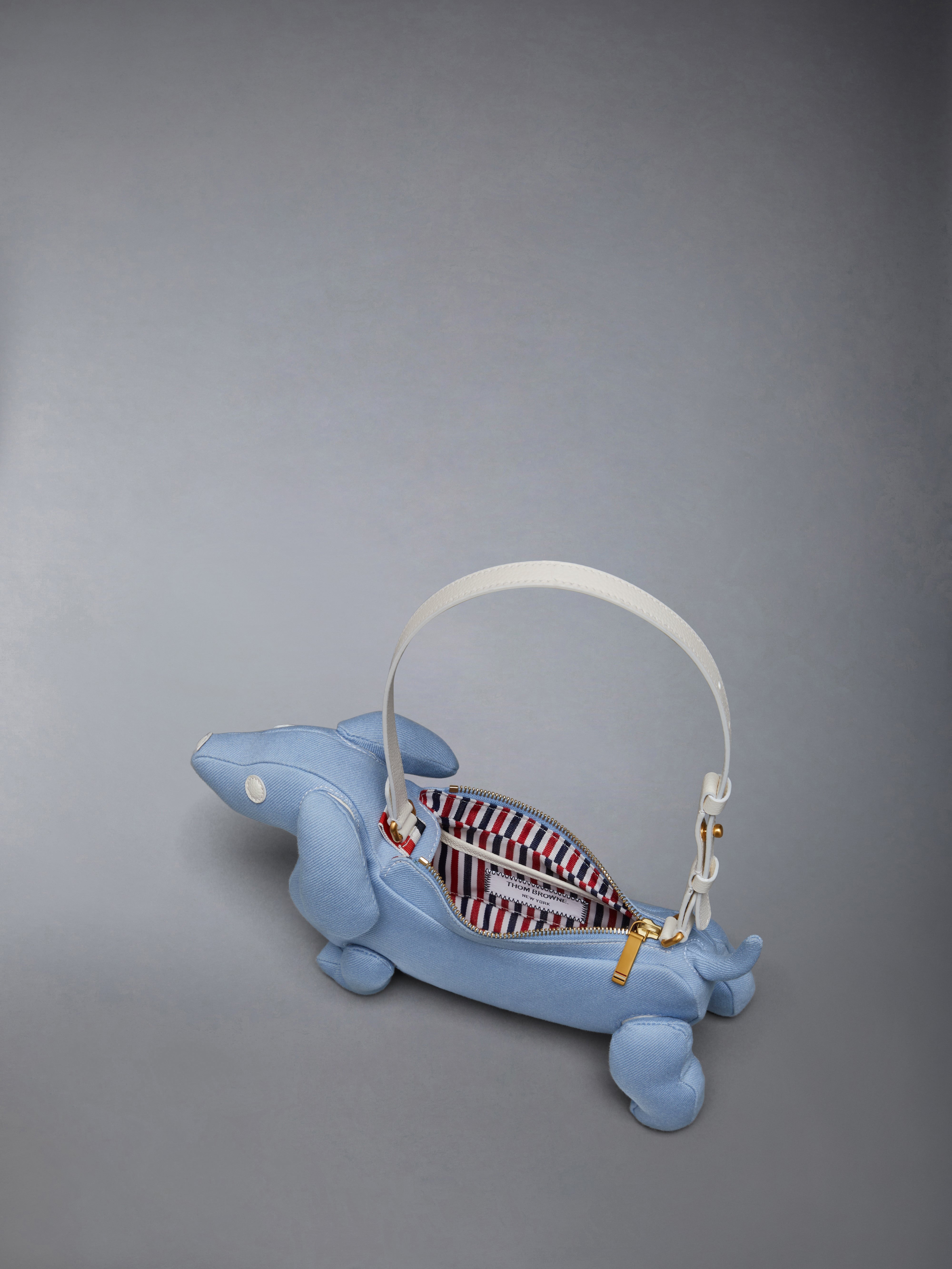 HECTOR BAGUETTE BAG IN SELVEDGED DENIM - 5