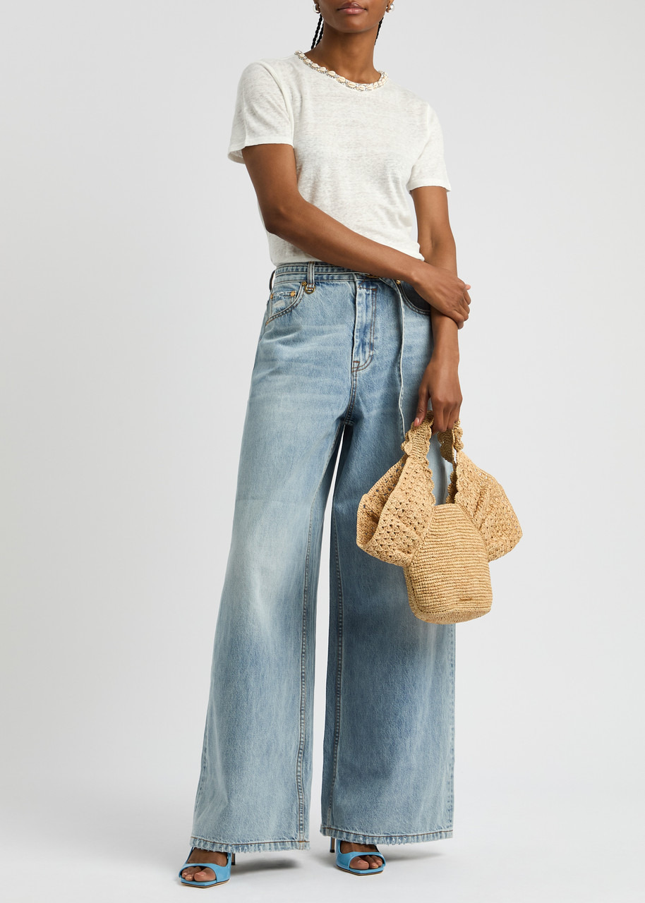 Zimmermann Illuminate Embellished Linen T-shirt - 4