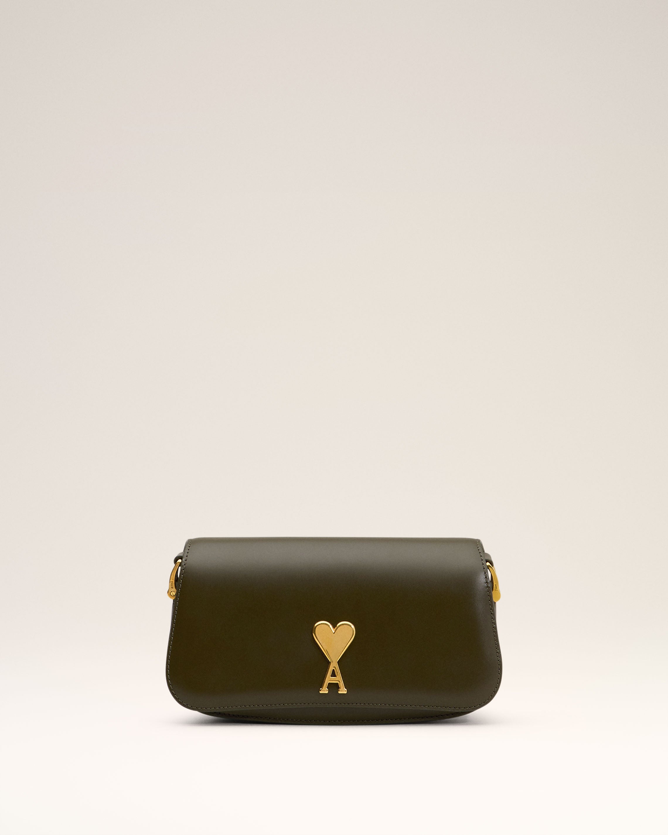 AMI Paris GREEN LEATHER SHOULDER BAG PARIS PARIS BAG