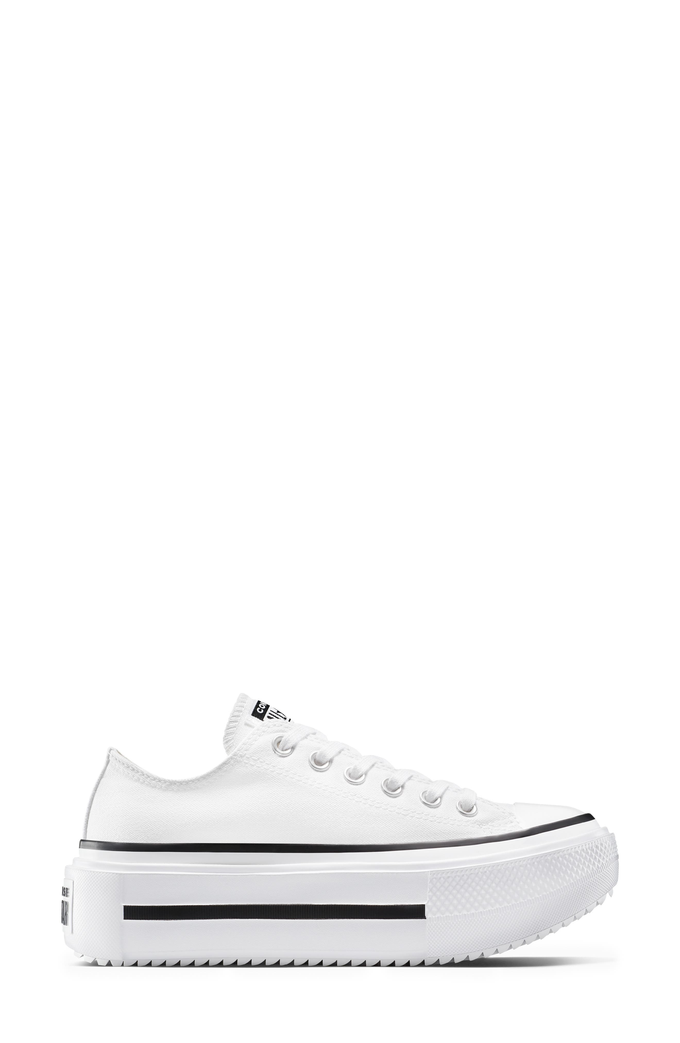 Converse Gender Inclusive Chuck Taylor All Star Lift Double Stack Low Top Platform Sneaker in White/ - 3