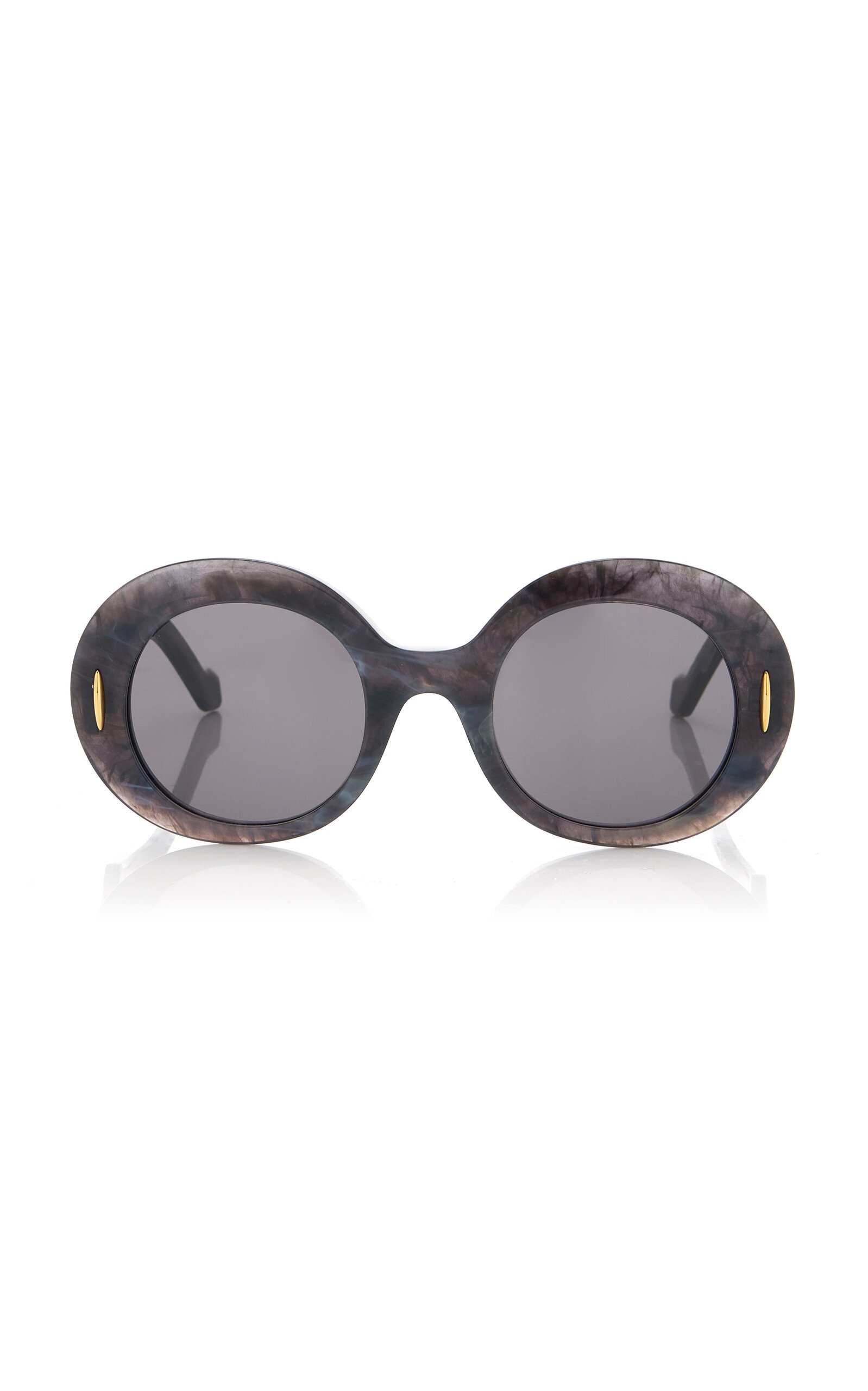 Anagram Oversized Round-Frame Acetate Sunglasses black - 1