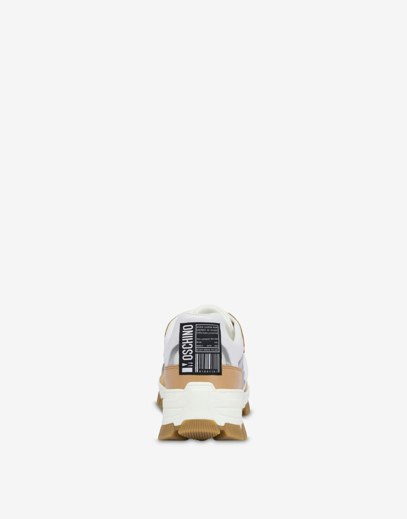 Moschino RACE SNEAKERS MESH, CALFSKIN, AND SUEDE outlook