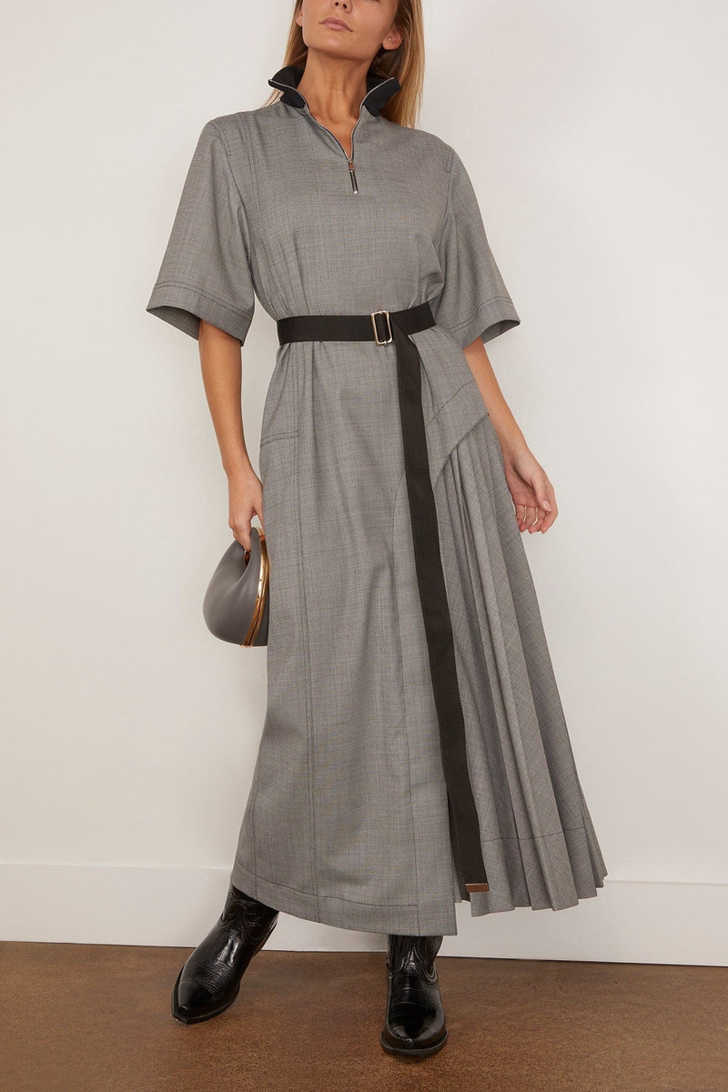 Plan C Dress in Black Melange outlook