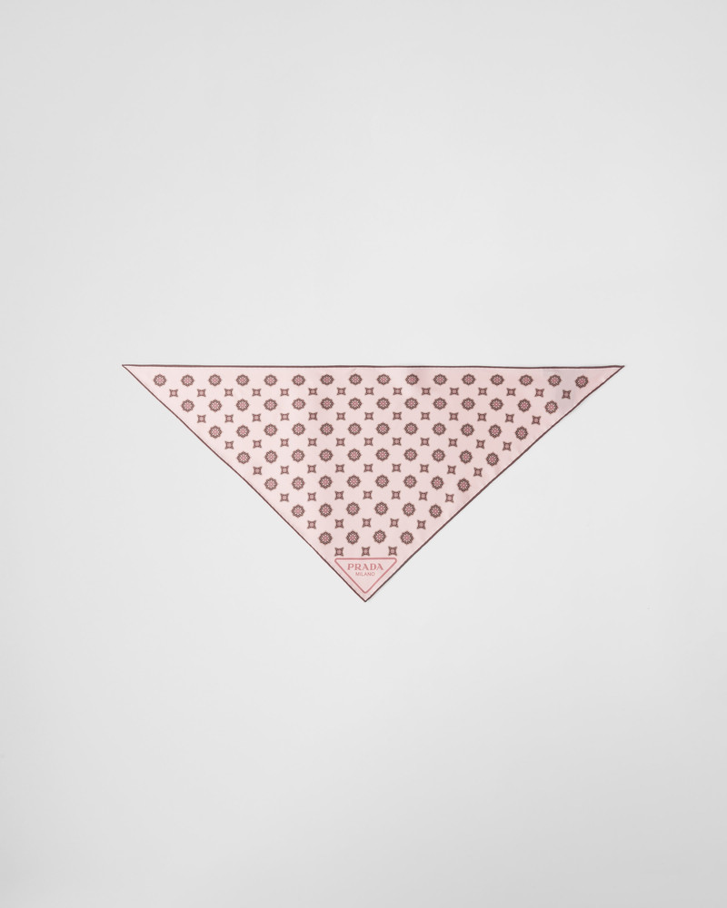 Printed silk twill scarf 3