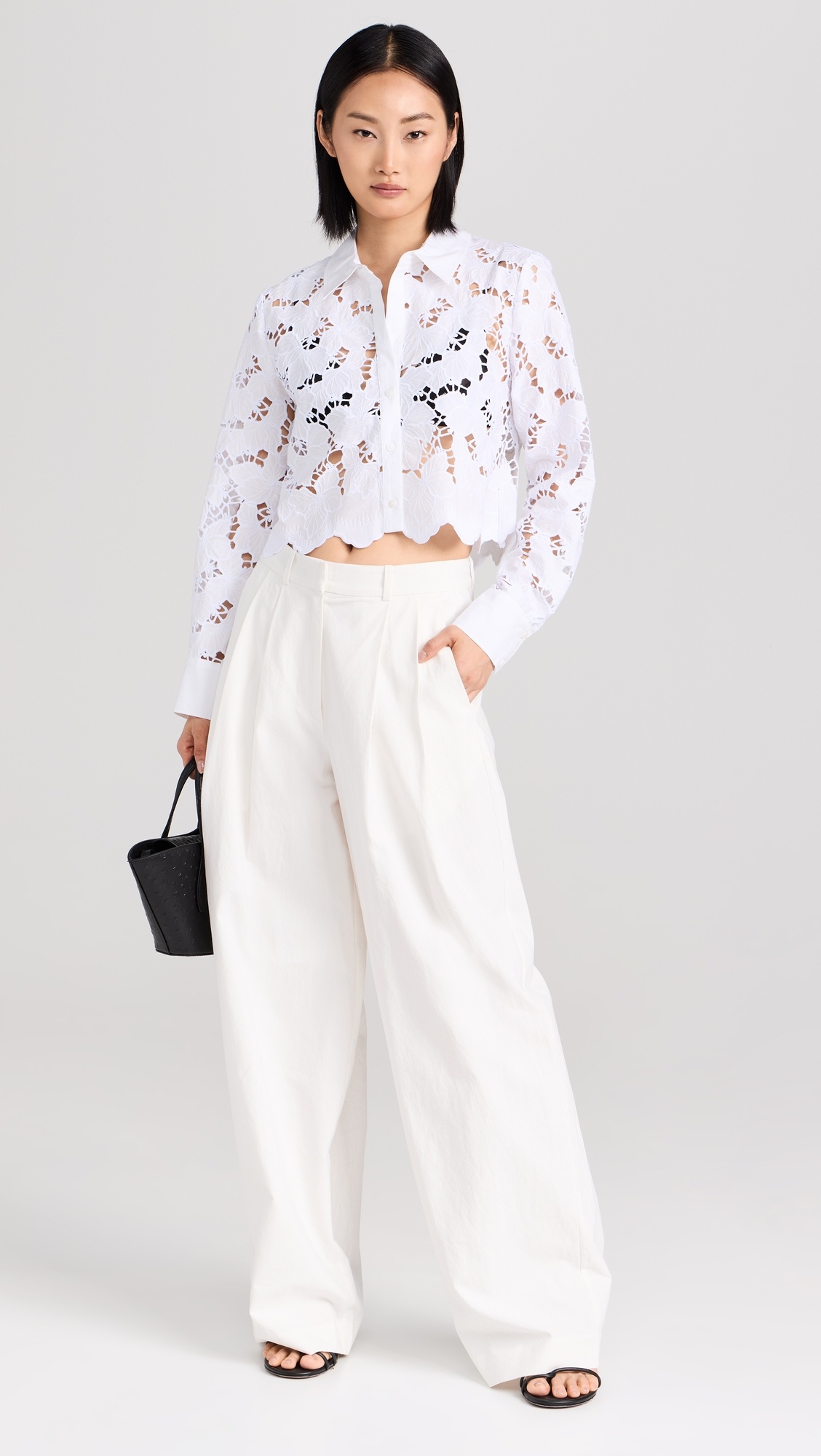 Seychelle Lace Cropped Blouse - 4