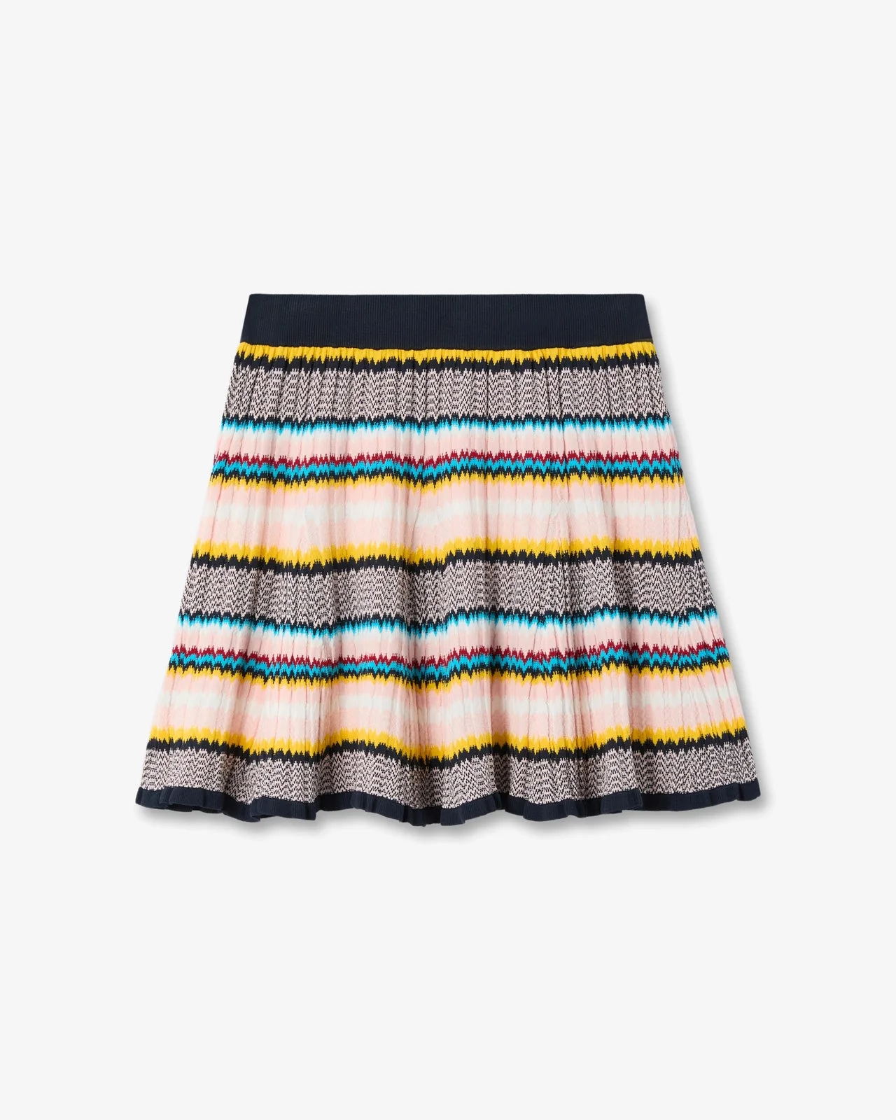 Multicolour Knit Chevron Mini Skirt | Casablanca Paris - 1