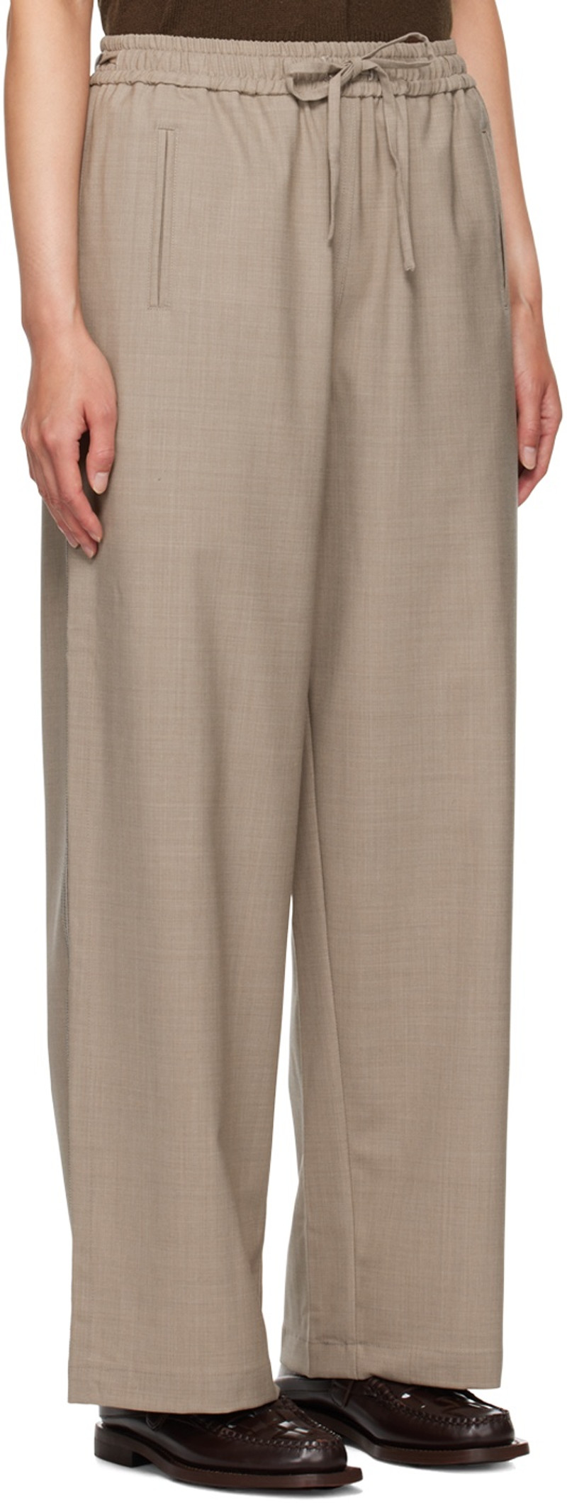 CORDERA Taupe Tailoring Relaxed Trousers outlook