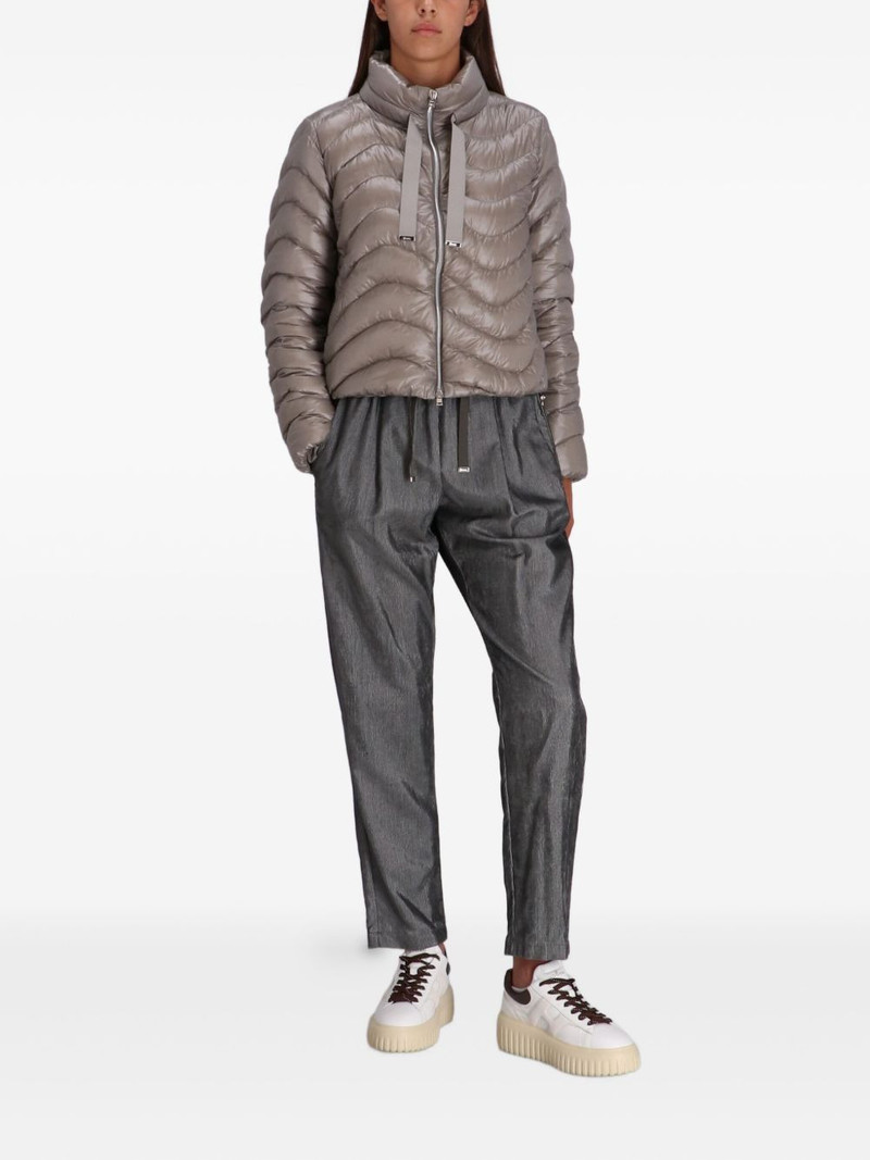 Herno drawstring ribbed trousers outlook