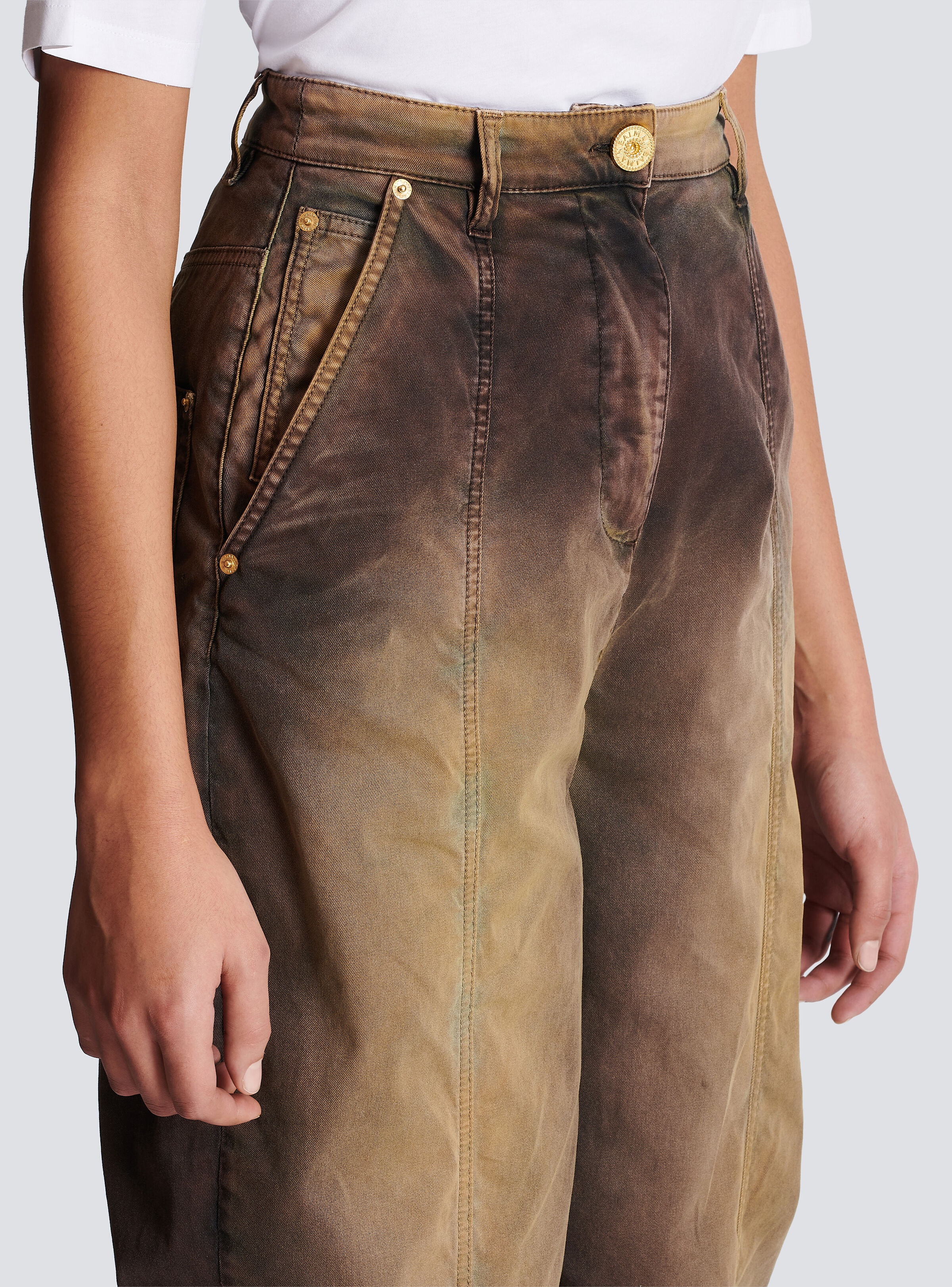 Tie-dye baggy denim jeans - 6