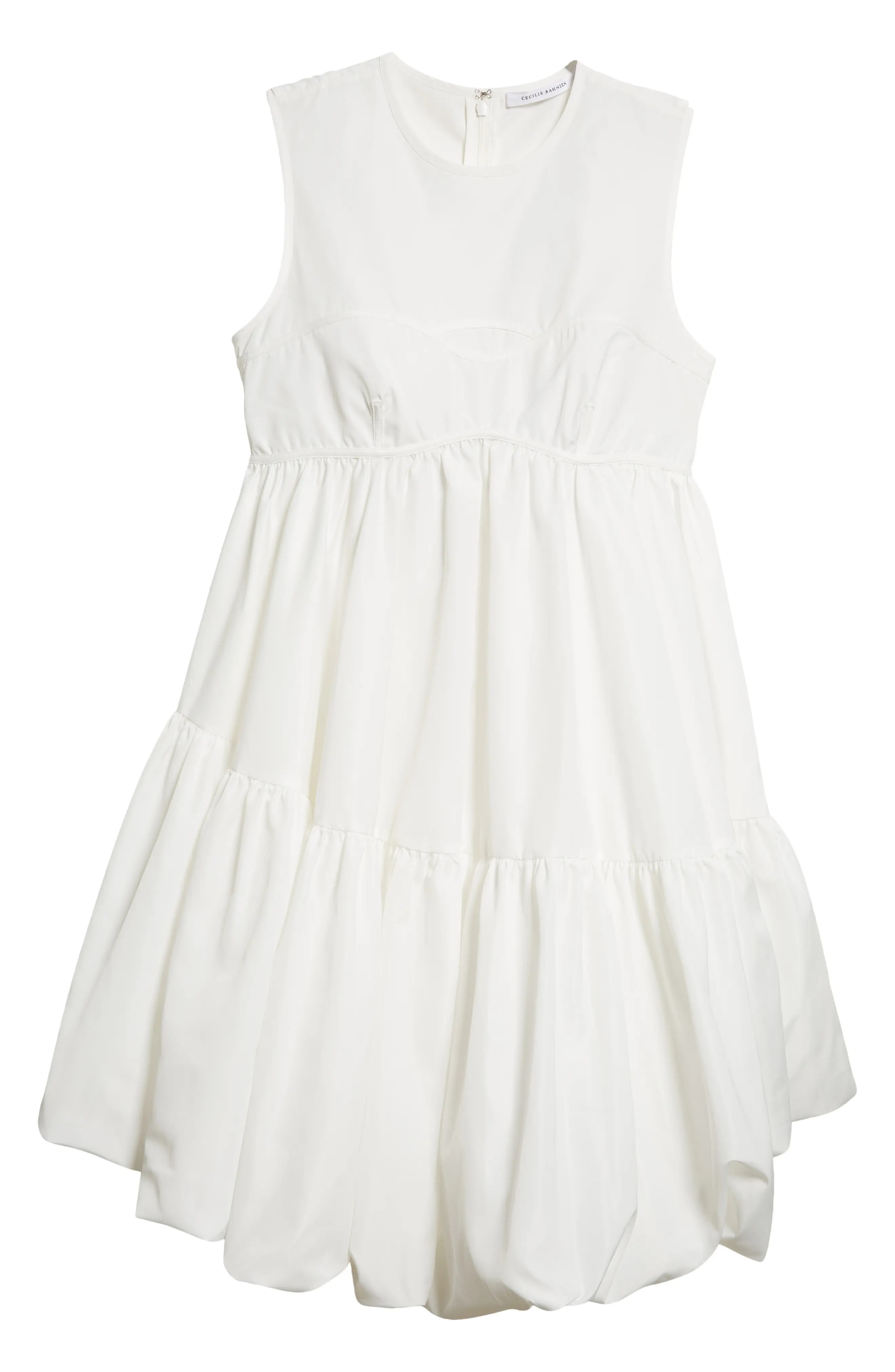 Divya Bubble Hem Faille Dress - 5