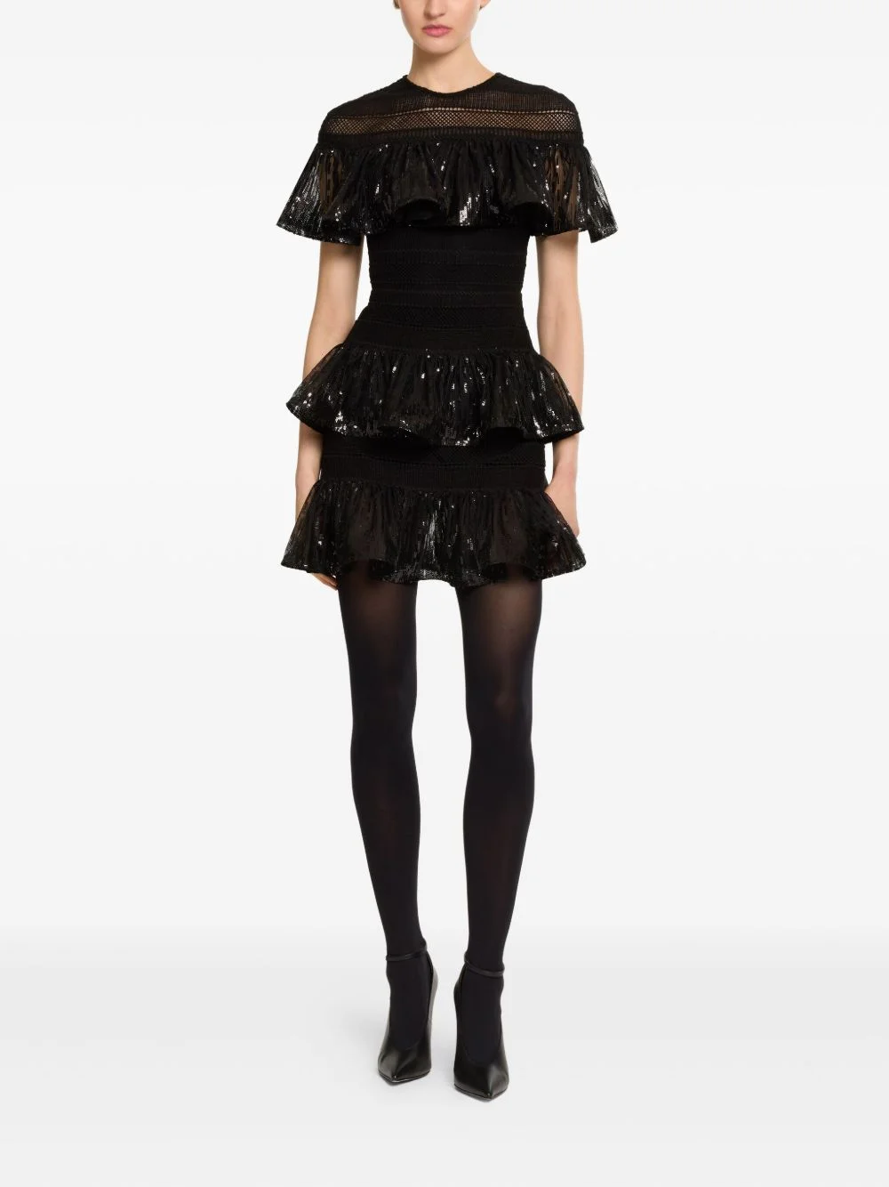 elie saab mini dress Emrboidered minidress in white - Elie Saab
