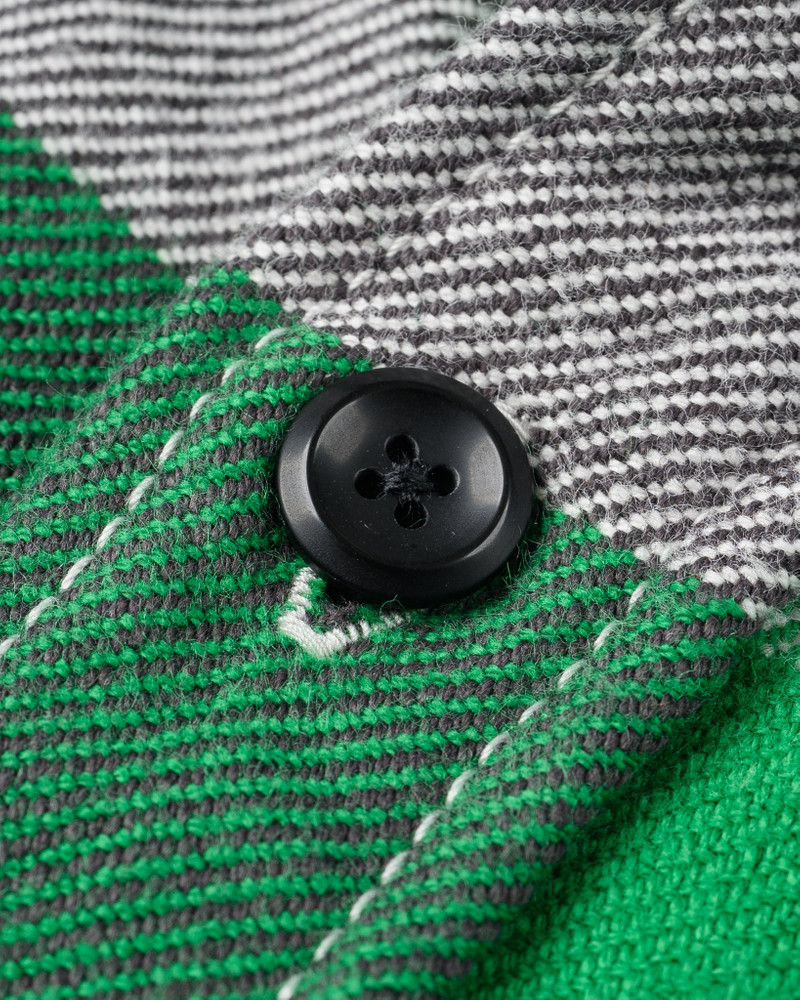 ULTRA HEAVY FLANNEL VINTAGE CHECK WORK OVERSHIRT - GREEN 15